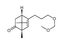 (1S,4R)-5-[3-(methoxymethoxy)propyl]-1,7,7-trimethylbicyclo[2.2.1]hept-5-en-2-one结构式