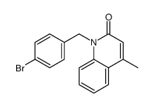 1-[(4-bromophenyl)methyl]-4-methylquinolin-2-one Structure