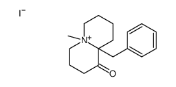 9a-benzyl-5-methyl-3,4,6,7,8,9-hexahydro-2H-quinolizin-5-ium-1-one,iodide Structure