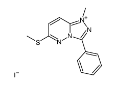 1-Methyl-6-methylsulfanyl-3-phenyl-[1,2,4]triazolo[4,3-b]pyridazin-1-ium; iodide结构式