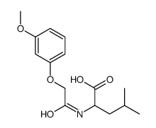 2-[[2-(3-methoxyphenoxy)acetyl]amino]-4-methylpentanoic acid结构式