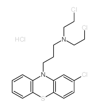 10H-Phenothiazine-10-propanamine,2-chloro-N,N-bis(2-chloroethyl)-, hydrochloride (1:1) Structure