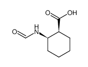 (+/-)-cis-2-formylamino-cyclohexanecarboxylic acid结构式