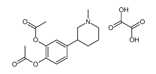 [2-acetyloxy-4-(1-methylpiperidin-3-yl)phenyl] acetate,oxalic acid Structure