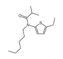 N-(5-ethylthiophen-2-yl)-N-hexyl-2-methylpropanamide结构式