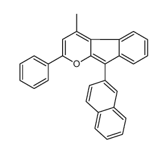 4-methyl-9-naphthalen-2-yl-2-phenylindeno[2,1-b]pyran结构式