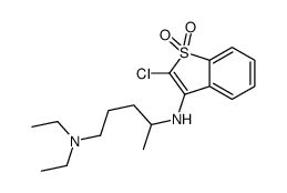 4-N-(2-chloro-1,1-dioxo-1-benzothiophen-3-yl)-1-N,1-N-diethylpentane-1,4-diamine Structure