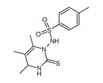 4,5,6-trimethyl-1-(toluene-4-sulfonylamino)-3,4-dihydro-1H-pyrimidine-2-thione结构式