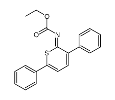 ethyl N-(3,6-diphenylthiopyran-2-ylidene)carbamate结构式