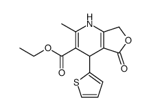 ethyl 2-methyl-4-(thien-2-yl)-5-oxo-1,4,5,7-tetrahydrofuro[3,4-b]pyridine-3-carboxylate Structure