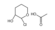 acetic acid,(2R,3S)-2-chlorooxan-3-ol结构式