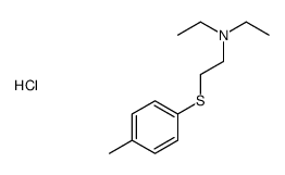 diethyl-[2-(4-methylphenyl)sulfanylethyl]azanium,chloride Structure