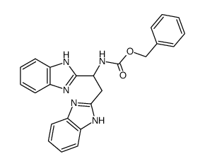 [1,2-bis-(1H-benzoimidazol-2-yl)-ethyl]-carbamic acid benzyl ester结构式