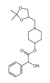 Hydroxy-phenyl-acetic acid 1-(2,2-dimethyl-[1,3]dioxolan-4-ylmethyl)-piperidin-4-yl ester结构式