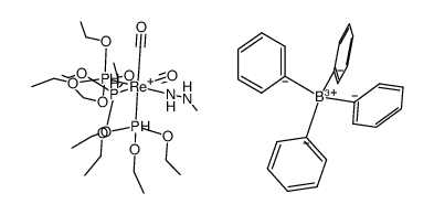 fac-[Re(MeNHNH2)(CO)2(P(OEt)3)3]BPh4 Structure