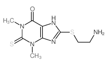 6H-Purin-6-one,8-[(2-aminoethyl)thio]-1,2,3,9-tetrahydro-1,3-dimethyl-2-thioxo- structure