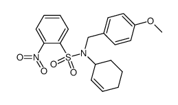 N-(cyclohex-2-en-1-yl)-N-(4-methoxybenzyl)-2-nitrobenzenesulfonamide Structure