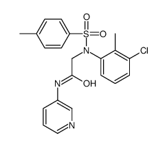 2-(3-chloro-2-methyl-N-(4-methylphenyl)sulfonylanilino)-N-pyridin-3-ylacetamide结构式