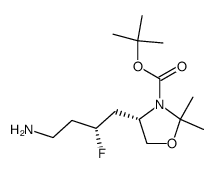 tert-butyl (4S)-4-[(2R)-4-amino-2-fluorobutyl]-2,2-dimethyl-1,3-oxazolidine-3-carboxylate Structure