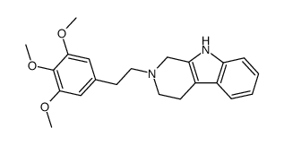 2-(3,4,5-trimethoxy-phenethyl)-2,3,4,9-tetrahydro-1H-β-carboline结构式