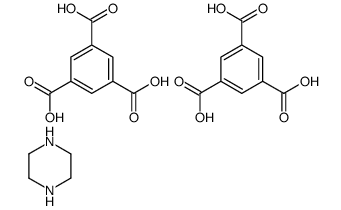 benzene-1,3,5-tricarboxylic acid,piperazine Structure