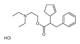 2-(diethylamino)ethyl 2-cyclopent-2-en-1-yl-3-phenylpropanoate,hydrochloride结构式