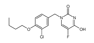 1-[(4-butoxy-3-chlorophenyl)methyl]-5-fluoropyrimidine-2,4-dione结构式