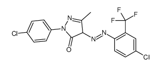 2-(4-chlorophenyl)-4-[[4-chloro-2-(trifluoromethyl)phenyl]azo]-2,4-dihydro-5-methyl-3H-pyrazol-3-one结构式