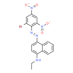 4-[(2-bromo-4,6-dinitrophenyl)azo]-N-ethylnaphthalen-1-amine结构式