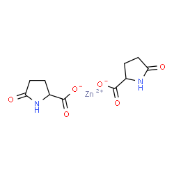 bis(5-oxo-DL-prolinato-N1,O2)zinc结构式