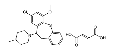 (E)-but-2-enedioic acid,1-(3-chloro-1-methoxy-5,6-dihydrobenzo[b][1]benzothiepin-5-yl)-4-methylpiperazine结构式