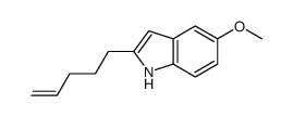 5-methoxy-2-pent-4-enyl-1H-indole结构式