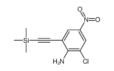 2-Chloro-4-nitro-6-[(trimethylsilyl)ethynyl]aniline Structure