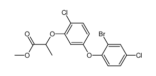 2-[5-(2-Bromo-4-chloro-phenoxy)-2-chloro-phenoxy]-propionic acid methyl ester结构式