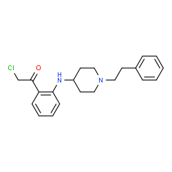 Ethanone,2-chloro-1-[2-[[1-(2-phenylethyl)-4-piperidinyl]amino]phenyl]- Structure