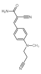 2-cyano-3-[4-(2-cyanoethyl-methyl-amino)phenyl]prop-2-enamide结构式