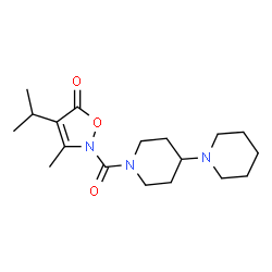 1,4-Bipiperidine,1-[[3-methyl-4-(1-methylethyl)-5-oxo-2(5H)-isoxazolyl]carbonyl]- (9CI)结构式