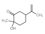 2-hydroxy-2-methyl-5-prop-1-en-2-yl-cyclohexan-1-one结构式