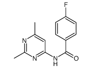 Benzamide, N-(2,6-dimethyl-4-pyrimidinyl)-4-fluoro- (9CI) structure