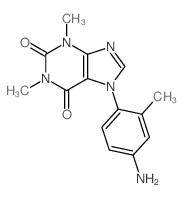 7-(4-amino-2-methylphenyl)-1,3-dimethylpurine-2,6-dione结构式