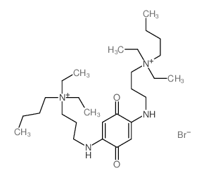 1-Butanaminium, N,N-((3,6-dioxo-1,4-cyclohexadiene-1,4-diyl)bis(imino-3,1-propanediyl))bis(N,N-diethyl-, dibromide (9CI) structure