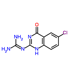 1-(6-Chloro-4-oxo-3,4-dihydroquinazolin-2-yl)guanidine结构式