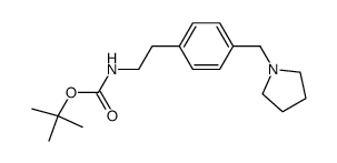 tert-butyl {2-[4-(pyrrolidin-1-ylmethyl)phenyl]ethyl}carbamate结构式