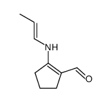 1-Cyclopentene-1-carboxaldehyde, 2-(1-propenylamino)-, (Z)- (9CI)结构式