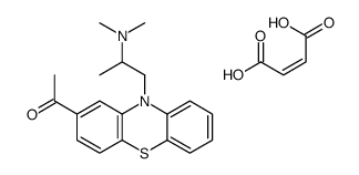 1-(2-acetyl-10H-phenothiazin-10-ium-10-yl)propan-2-yl-dimethylazanium,(Z)-but-2-enedioate Structure