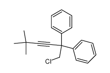 1-chloro-5,5-dimethyl-2,2-diphenyl-3-hexyne Structure