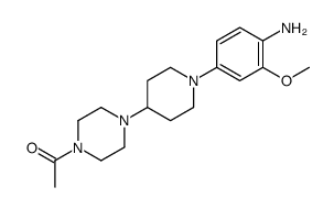 4-[4-(4-乙酰基-1-哌嗪)-1-哌啶基]-2-(甲基氧基)苯胺结构式