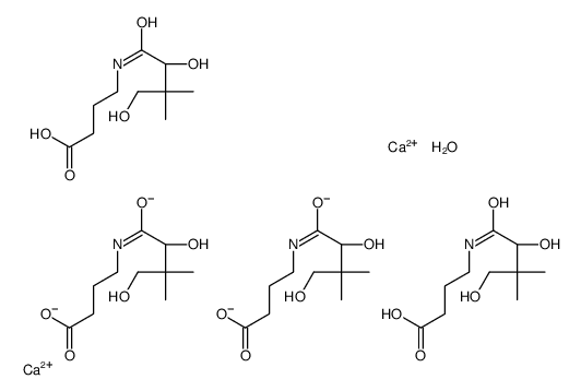 dicalcium,4-[[(2R)-2,4-dihydroxy-3,3-dimethylbutanoyl]amino]butanoate,hydrate结构式