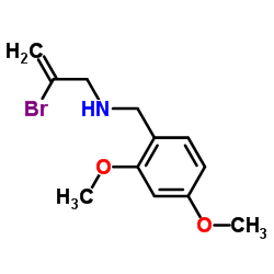 2-Bromo-N-(2,4-dimethoxybenzyl)-2-propen-1-amine Structure