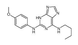 6-N-butyl-2-N-(4-methoxyphenyl)-7H-purine-2,6-diamine结构式